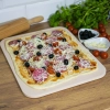 Kamień do pizzy prostokątny, wykonany z kordierytu, - 38 x 30,5 cm