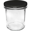 Słoik prosty 350ml z zak. czarną fi82 - 6szt.