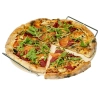 Kamień do pizzy z uchwytem i nożykiem, z kordierytu, okrągły 33 cm