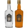 Butelka 0,5 L z zakrętką i nadrukiem 2- kolorowym Whisky - 4 szt.