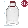 Balon do wina lekki, nietłukący z uchwytem, 20 L