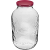 Słoik 5 L z ornamentem zakrętka bordo fi 100