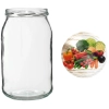 Słoik TO 900 ml z kolorową zakrętką fi82/6 - 6szt.