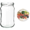 Słoiki 300 ml z kolorową zakrętką fi 66 - 6 szt.