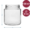 Słoik twist-off, grubasek 580 ml z czarną zakrętką fi 82/6, 6 szt.