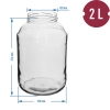 Słoik TO 2L z zak. złotą fi82/6 - 6 szt.