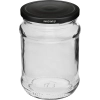 Słoik 250 ml fi 66/4 zakrętka czarna - 6 szt.