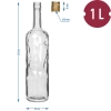 Butelka Lodowa 1L z zakrętką fi30/35, 4szt
