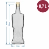 Butelka Kredensowa 700ml z korkiem