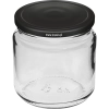 Słoik 212 ml fi66/4 z zakrętką czarną 6 szt.