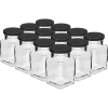 Zestaw 12 x słoik 150 ml + 30 etykiet do oznaczania przypraw