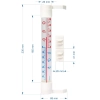 Termometr zewnętrzny z transparentną skalą (-70C do +50C) 23cm mix