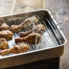 Portable smoker with thermometer & fruit woodchips