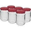 Słoik 250 ml fi66/4 zakrętka bordo - 6 szt.