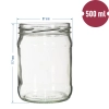 Słoik TO 500 ml fi 82/6 - 8 szt.