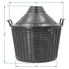 Balon do wina 10 L w koszu plastikowym