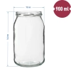 Słoik TO 900 ml z kolorową zakrętką fi82/6 - 6szt.