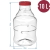 Balon do wina lekki, nietłukący, z szelkami, 10 L