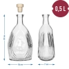 Butelka 500ml z korkiem, nadruk JAJKO