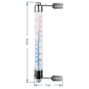 Termometr zewnętrzny z metalową oprawą (-50C do +50C) 20cm