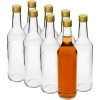 Butelka 500 ml na wódkę prosta z zakrętkami - 8 szt.
