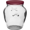 Słoik Amfora 580 ml (fi 82) z zakrętką bordo 6 szt