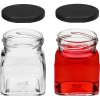 Słoik twist off 120 ml - Cztery kąty fi 53 z czarną zakrętką, 6szt