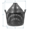 Balon do wina 20 L w koszu plastikowym