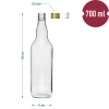Butelka „Monopol” 700 ml z zakrętką - 4szt.