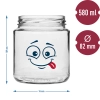Słoik twist-off 580 ml z nadrukiem Buźka i zakrętką fi 82/6 - 3 szt.