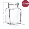 Słoik TO 150 ml Cztery kąty fi 53 zakrętka - 6 szt.
