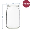 Słoik TO 900ml fi82/6 - 8szt.