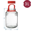 Słoik 3 L z plastikową pokrywą