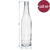 Butelka 440 ml z zakrętką - 6 szt.