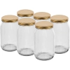Słoik TO 900 ml z zakrętką złotą fi 82/6 - 6 szt.