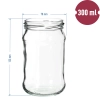 Słoik TO 300 ml ze złotą zakrętką fi 66 - 6szt.