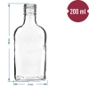 Butelka na nalewki piersiówka 200 ml - 10 szt.