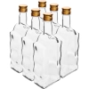 Butelka Klasztorna 500 ml, z zakrętką, biała - 6szt.