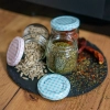 Słoik twist-off 30 ml kolorową zakrętką fi 43 - 10 szt.