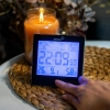 Stacja pogodowa RCC, DCF – elektroniczna, bezprzewodowa, podświetlana czujnik, czarna