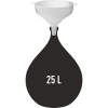 Lejek plastikowy biały fi 25cm