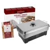 Portable smoker with thermometer & fruit woodchips