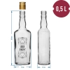Butelka 0,5 L z zakrętką i nadrukiem Likier domowy - 4 szt.