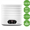 Suszarka do grzybów, owoców, warzyw i ziół z regulacją temp, 240W, biała