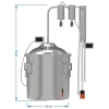 Destylator klasyczny Convex 18 L - 2 odstojniki