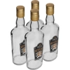 Butelka 0,5 L z zakrętką i nadrukiem 2- kolorowym Whisky - 4 szt.