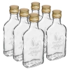 Butelka 200ml z zakrętką, nadruk USZY KRÓLIKA 6szt