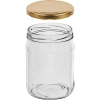 Słoik TO 500 ml z zakrętką złotą fi82/6 - 6 szt.