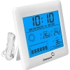 Stacja pogodowa – elektroniczna, podświetlana, sonda, biała