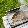 Portable smoker with thermometer & fruit woodchips